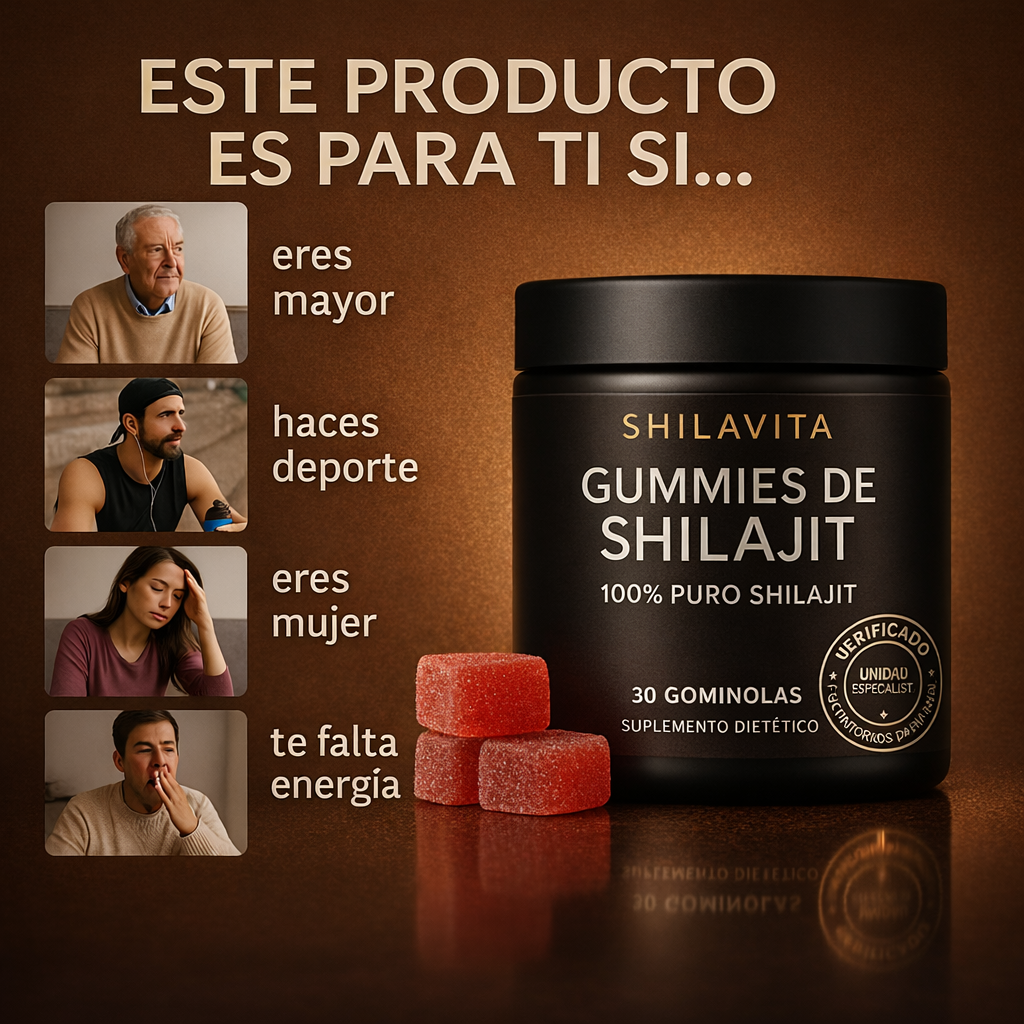 SHILAVITA GOLD - Gomitas de Shilajit puro